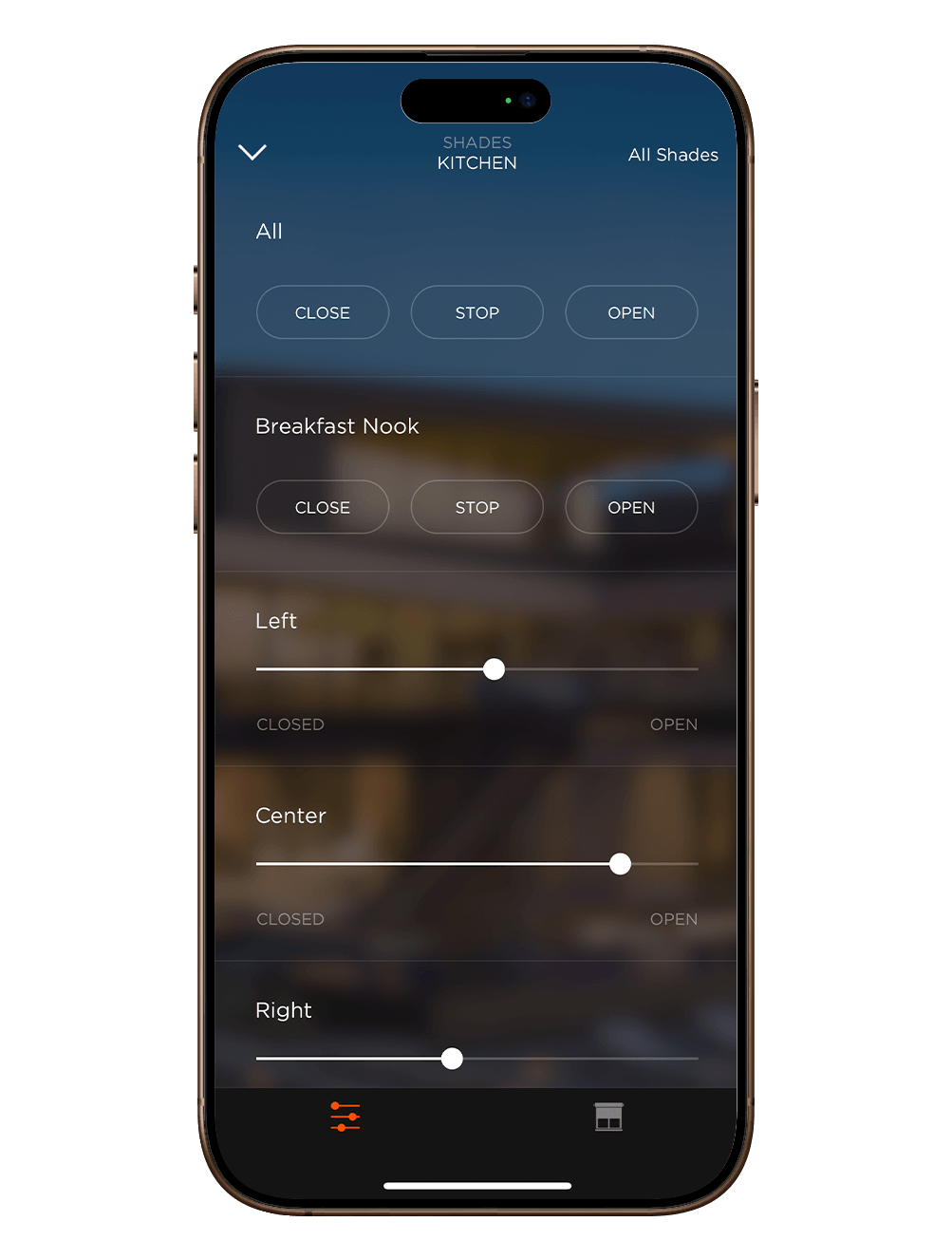 Screenshot of a music app showing equalizer settings and playback controls.